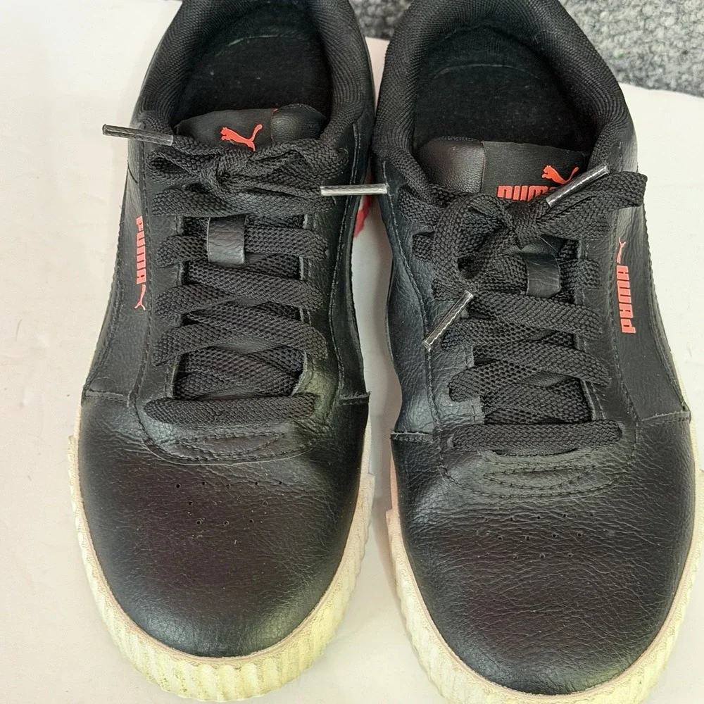 PUMA Carina Sneakers Women's Size 7 -Lifestyle Shoes Black Leather